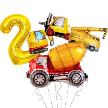 Imagem de Construction Birthday Party Supplies 2 Years Old,Construction Balloons Construction Party Balloon Garland Kit for Construction Quarantine Party Decorations