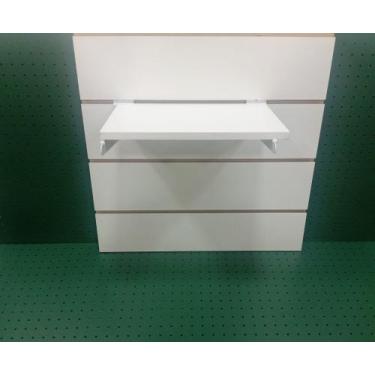 Imagem de Prateleira Painel Canaletado e Suporte Kit 3 Peças 30X90 Branca - LOJA