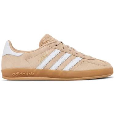 Imagem de adidas Originals Gazelle Tênis feminino para uso interno, Bege mágico branco, 36