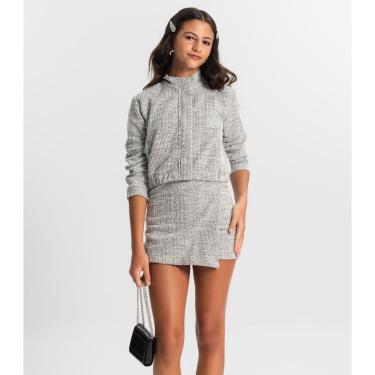 Imagem de Shorts Saia Juvenil Minty Em Tweed Feminina-Feminino