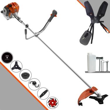 Imagem de Roçadeira Cortador de Grama Tekna RL430ACNTK À Gasolina 2T 43cc 1,7HP 6 Opções de Corte Com Facas 2 Pontas, 3 Pontas, 6 Pontas, 80 Dentes e Trimmer