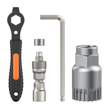 Imagem de Dynwave Extrator de Pedivela de Bicicleta, Ferramenta para Remoção de Pedivela, Kit de Reparo de Bicicletas em aço Carbono, Removedor de Movimento