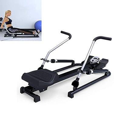 Imagem de Máquina de remo multifuncional, silenciosa, hidráulica, remo, equipamento de fitness, ajuste de resistência dupla, design dobrável para escritório, academia