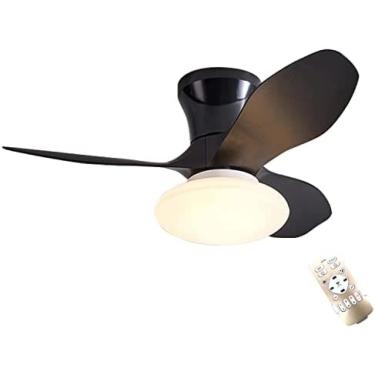 Imagem de Ventiladores De Teto Com Luminárias, Ventiladores De Teto Com Iluminação E Controle Remoto, Ventiladores De Teto Quiet Reversíveis, 31", 3 Pás Em ABS, Ventilador De Teto Pequeno Para Quarto Sala K