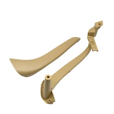 Imagem de Interior do carro frente traseira esquerda direita porta dentro puxar alça com tampa exterior painel guarnição Compatível com benz s classe w220 1998-2003(Yellow-Rear Left)