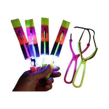 Imagem de Conjunto De Lançadores De Foguetes Com Luz LED, 10 Helicópteros E 10 L