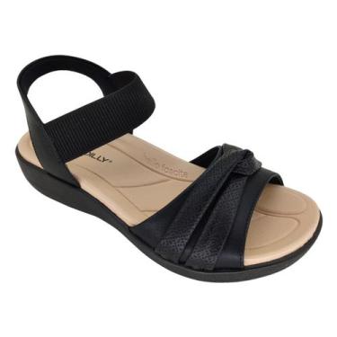 Imagem de Sandália Piccadilly Anabela 239024 - Feminino, Preto, 35