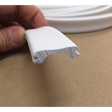 Imagem de Capa de Parafuso Flexível de Encaixe de Vinil Espesso de Carrinho de Veículo Branco LLC da Automotive Authority 0,75" x 24 Pés (24 pés, Branco)