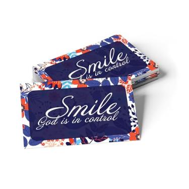 Imagem de Pass It On Scripture Cards, Faith, God Is In Control - Pacote com 25 cartas cristãs inspiradoras com incentivo às escrituras, cartas de versículo bíblico para devocional, estudo da Bíblia, memorização