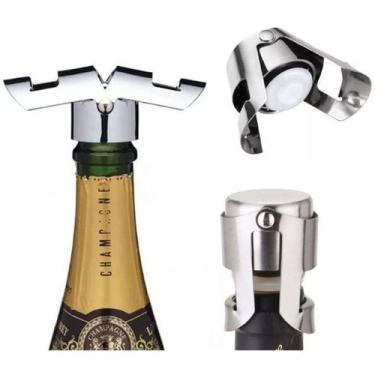 Imagem de Kit 6 Tampas de Pressão para Garrafa de Champanhe - Nexus Market, 2 Ta