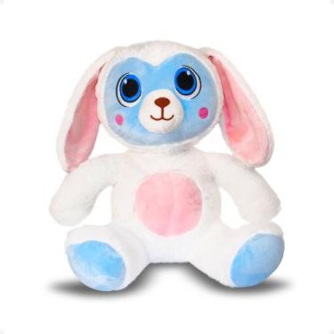 Imagem de Coelho De Pelúcia Coelhinho Pascoa Confete 30cm Brinquedo Decorativo A