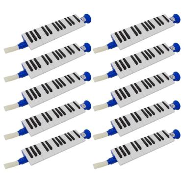 Imagem de Kit 10 Escaletas Melódica 27 Teclas Azul New York