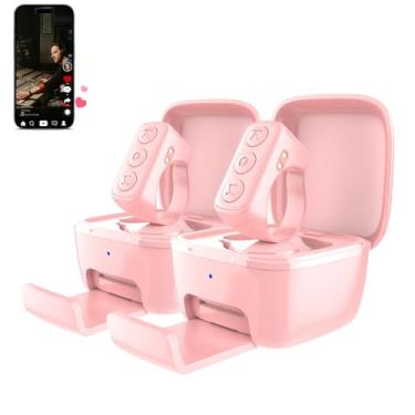 Imagem de 3-Link Pacote com 2 anéis de rolagem TikTok Plus versão, controle remoto para TikTok/YouTube Shorts/Instagram Reels, Bluetooth Page Turner para iPad/Kindle App/iPhone/Android (rosa)