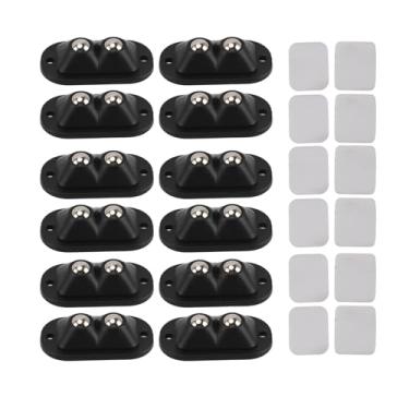 Imagem de Rodas de Goleas de Goleador de Eletrodomésticos de 12 Pedaços, Contas Duplas Rodas de Gole de Gole de Giro Autônoma de 360 ​​graus de Polia Giratória Rodas Universais para (Preto)