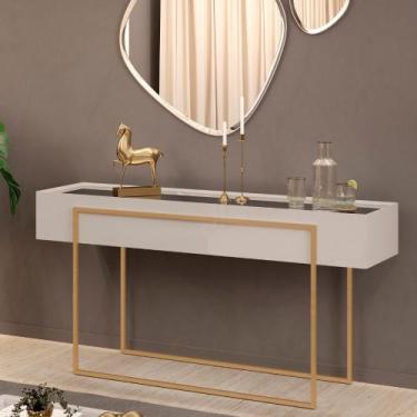 Imagem de Aparador MDF com Espelho Pilar 137cm Dj Móveis, Bali