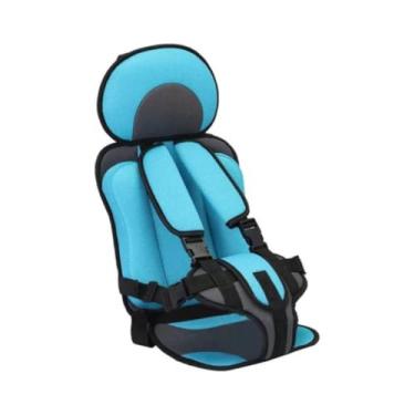 Imagem de Assento Portátil Infantil Acolchoado Respirável Para Crianças De 6 Meses a 5 Anos De Idade MS-901 (Azul Claro/Cinza)