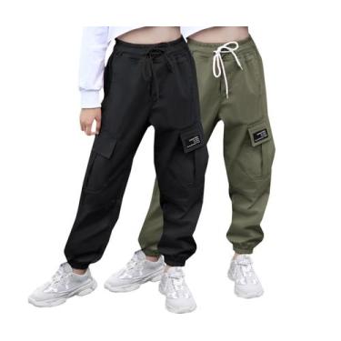 Imagem de Calça cargo SANGTREE feminina com elástico na cintura com cordão 13-14