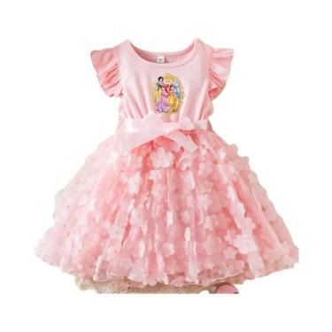 Imagem de Vestido De Verão Princesa Branca De Neve Para Meninas 2-6 Anos Com Laç
