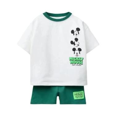 Imagem de Conjunto De Roupa Esportiva Infantil Com Estampa Do Mickey, Camiseta E