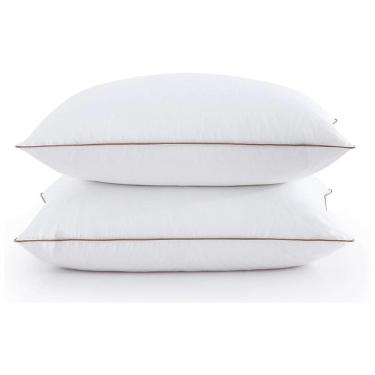 Imagem de Travesseiros de Penas de Ganso, Alta Qualidade, Conforto e Durabilidade. 100 Algodão. Ideal para Hotéis e sua Casa. Puredown