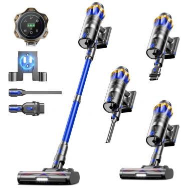 Imagem de Aspirador Sem Fio JELLYPIG Azul 50kPa 600W Auto-Suportado Tela Touch Anti-Emaranhado X1...