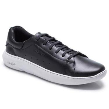 Imagem de Sapatênis Masculino Couro Cadarço Moderno Conforto Casual-Masculino