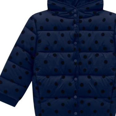 Imagem de Jaqueta Menina Kyly em Nylon com Capuz na cor Azul Marinho Tamanho:10,
