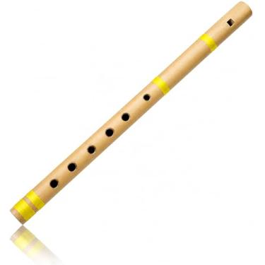 Imagem de Flauta de bambu indiana autêntica de 33 cm em "C" Key Fipple Woodwind Instrumento Musical Gravador Bansuri Tradicional Feito à Mão Itens Divertidos Homens Mulheres