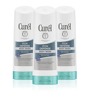 Imagem de Curel Itch Defense Calming Body Wash, Soap-free Gentle Formula, for Dry, Itchy Skin, with Hydrating Jojoba and Olive Oil, 10 oz (Pack of 3)