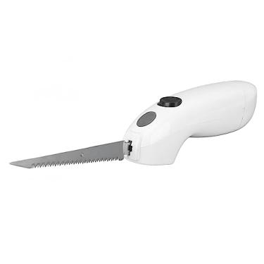 Imagem de Faca Elétrica Sem Fio - Faca Elétrica para Cortar Carne, Bife, Peixe, Aves, Pão, Legumes Com Lâminas de Aço Inoxidável Serrilhadas e Cabo Ergonômico, Alimentado por Bateria