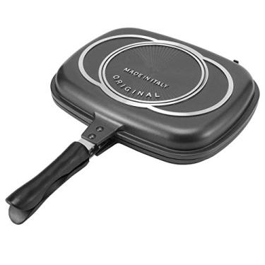 Imagem de Frigideira dupla face portátil anti-queimadura suprimentos de cozinha panela grelha 32 cm/12,6 polegadas