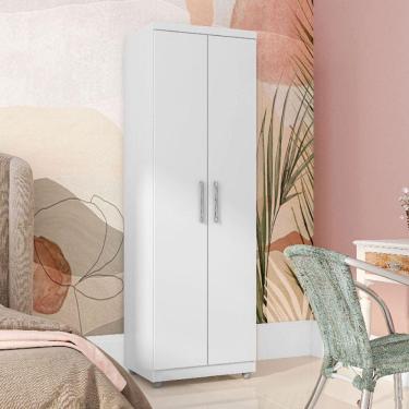 Imagem de Armário Multiuso Organizador 2 Portas Sabrina 60cm Cor Branco - AJL Móveis