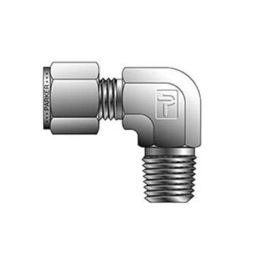 Imagem de Parker CPI 12-12 CBZ-SS encaixe de tubo de compressão de aço inoxidável 316, cotovelo de 90 graus, tubo de 3/4" OD x macho NPT de 3/4"