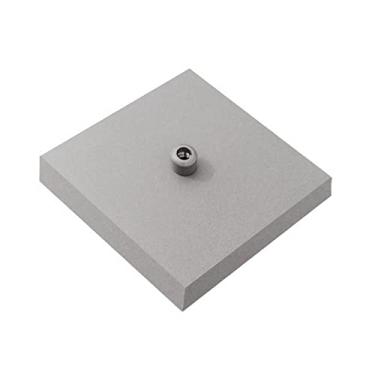Imagem de Canopla Lustre Pendente Quad 12x12x2 cm, Vivare Iluminação, Canopla Quadrada1005 AG, Cinza, Pequena