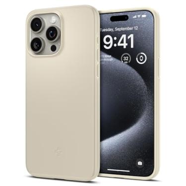 Imagem de Capa Spigen para iPhone 15 Pro, ajuste fino projetada para Apple iPhone 15 Pro - bege mudo