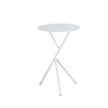 Imagem de Mesa lateral redonda mesa lateral moderna decoração de casa pequena mesa de centro escritório sala de estar sofá mesa de canto quarto mesa de cabeceira moldura de metal mesa de centro para sala de estar (cor: latão)