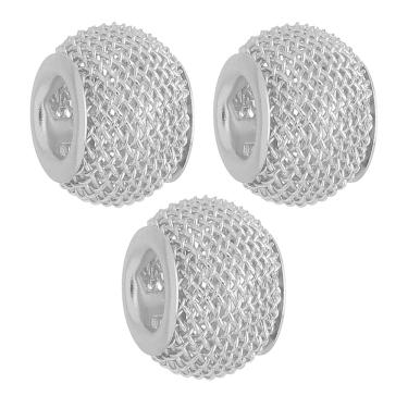 Imagem de Kit 3 Berloques Separadores  Murano Telinha Para Pandora Banhado a Prata 925