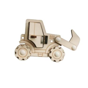 Imagem de MERIGLARE Placa ocupada material montessori, placa ocupada para crianças, treinamento de habilidades de bloqueio de placa sensorial de madeira, escavadeira