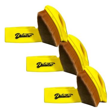 Imagem de 3- Pincel Aplicador De Pretinho Triangulo Macio Detailer