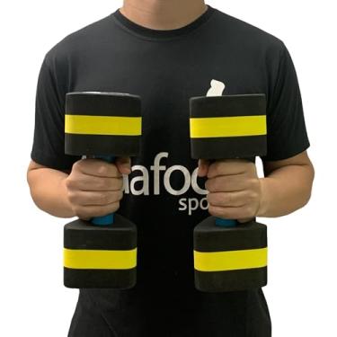 Imagem de Par Halteres Aquáticos Hidroginástica em EVA 2 à 3kg DF1105-M Preto/Amarelo Dafoca Sports