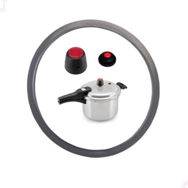 Imagem de Kit Borracha Panela De Pressão Panelux 4,5 Litros Peso E Válvula De Fechamento Externo