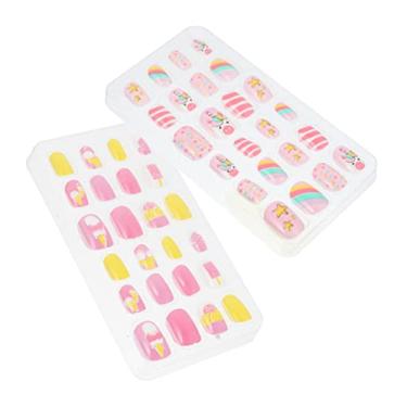 Imagem de DOITOOL 2 Caixas pedaço de lindas unhas postiças capas de unhas para crianças postiça infantil unhas postiças infantil suprimentos de arte para unhas Moda fragmento