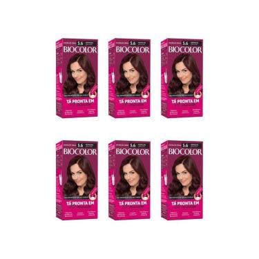 Imagem de Coloraçao Biocolor Creme 5.6 Vermelho Glamuroso-Kit C/6Un