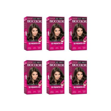 Imagem de Coloraçao Biocolor Creme 5.3 Castanho Cl Dourado-Kit C/6Un