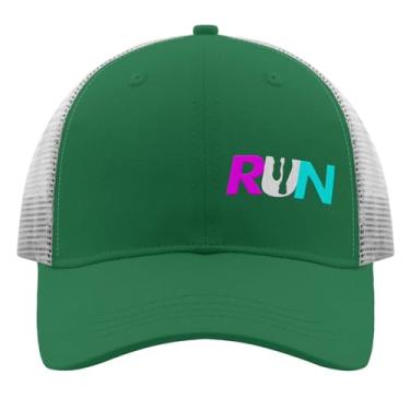 Imagem de Dad Hats Run for Victory Sprint Boné feminino bordado snapback, Verde, Tamanho Único