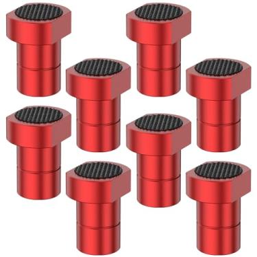 Imagem de QENWKXZ 8 peças braçadeira de bancada de liga de alumínio de 19 mm batente de furo para mesa de marcenaria resistente com almofada antiderrapante acessórios de madeira multiuso para bancada de