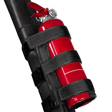Imagem de Suporte ajustável para extintor de incêndio de 1,4 kg para Jeep Wrangler Unlimited CJ YJ LJ TJ JK JKU JL JLU 4XE, (preto, com zíper de desmontagem rápida)