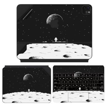 Imagem de IMMOENUC Película colorida 4 em 1 para iPad Air M2 2024 33.0 cm/iPad Pro 32.8 cm Magic Keyboard Película adesiva protetora de corpo inteiro com capa de teclado (para iPad Pro 12,9 6º/5º/4º/3º)