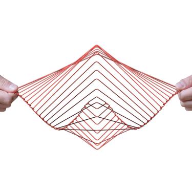 Imagem de Atellani Square Wave | O hipnotizante spinner de vento cinético | Peça de arte mágica calmante por Ivan Black (vermelho coral)