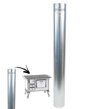 Imagem de Cano 50cm Em Aço Galvanizado 120mm Para Chaminé Fogão à Lenha Lareira - N°3 AMZ